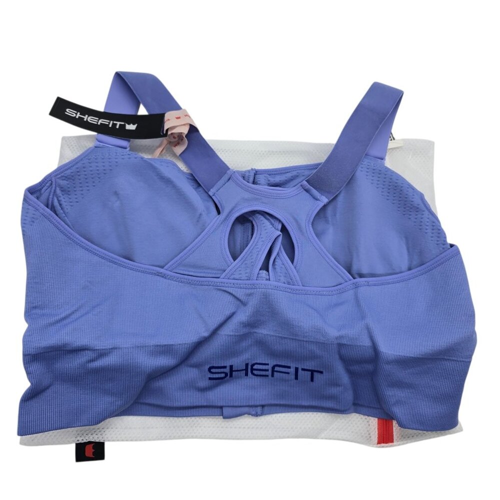 Shefit 3Luxe Low Impact Periwinkle Sports Bra With Front Zip Size 3luxe NWT x2 - Picture 2 of 6